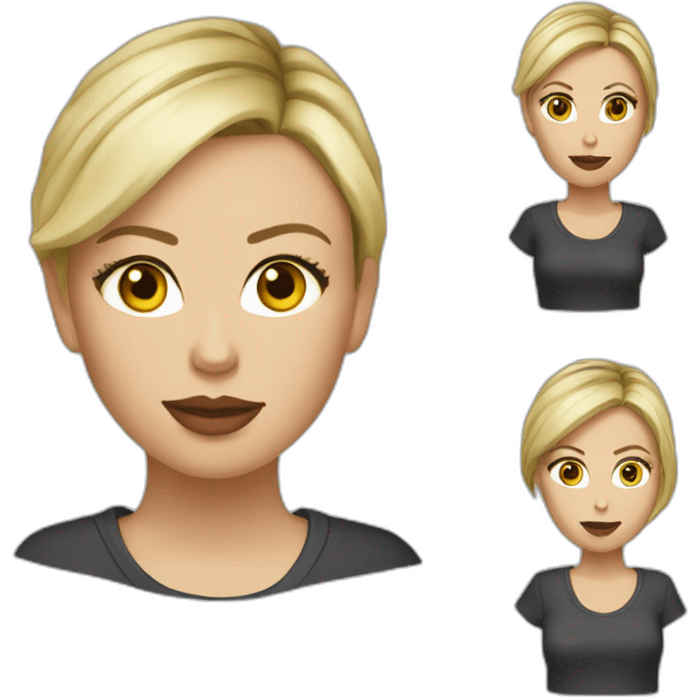 charlize theron realistic wearing t-shirt emoji