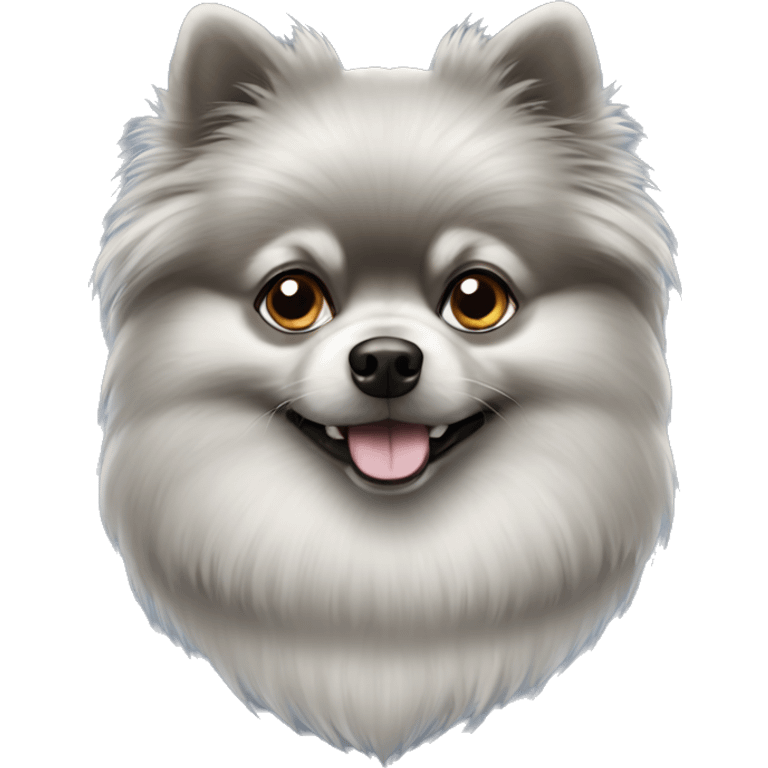 grey pomeranian  emoji