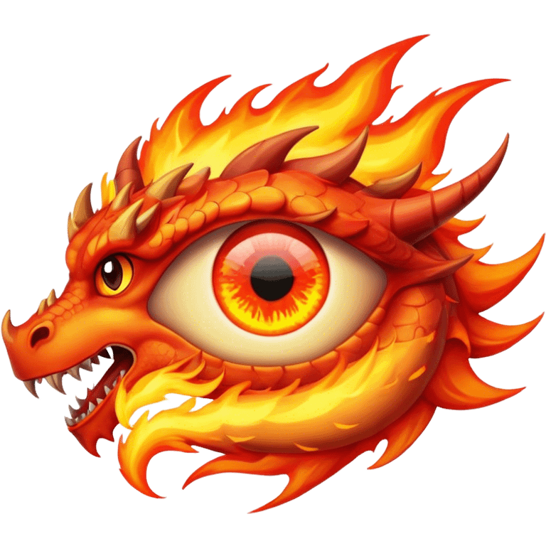 Dragon eye full fire emoji