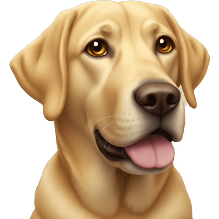 Golden lab with halo emoji