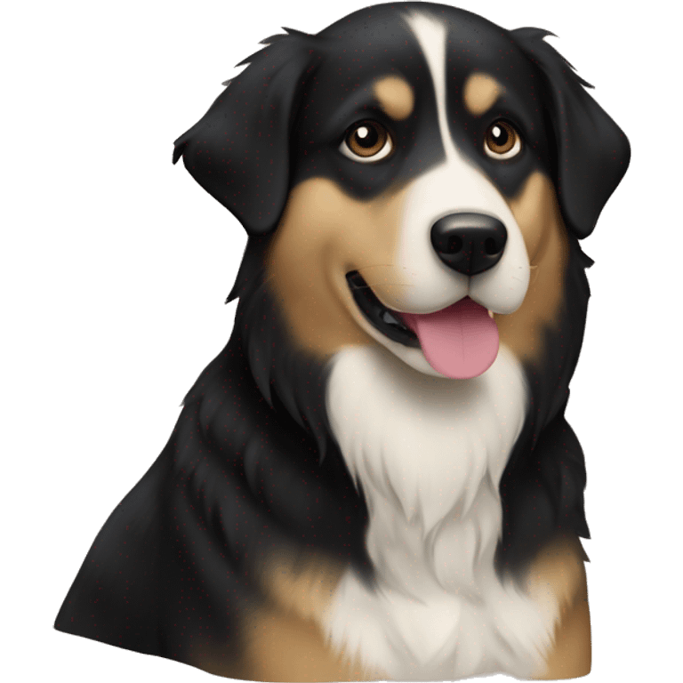 Black Golden retriever Siberian husky mix emoji