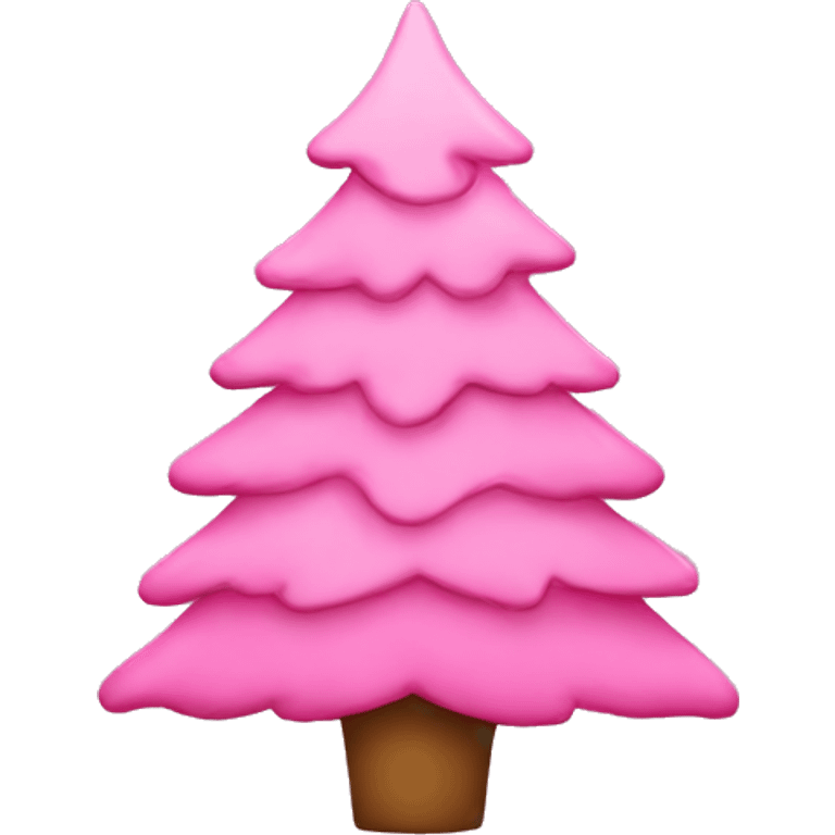 Pink Christmas tree  emoji