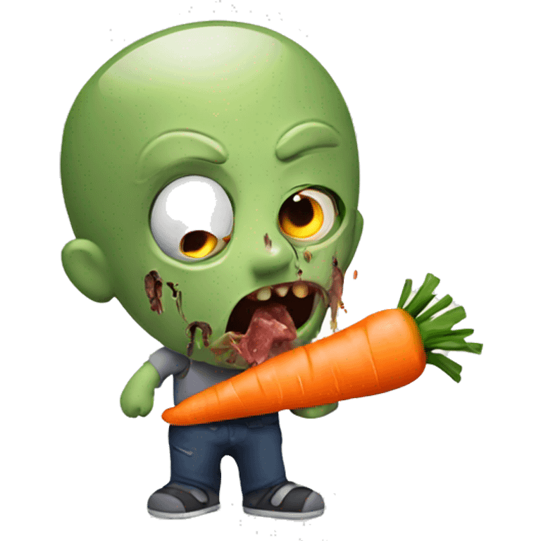 a zombie eating a carrot emoji