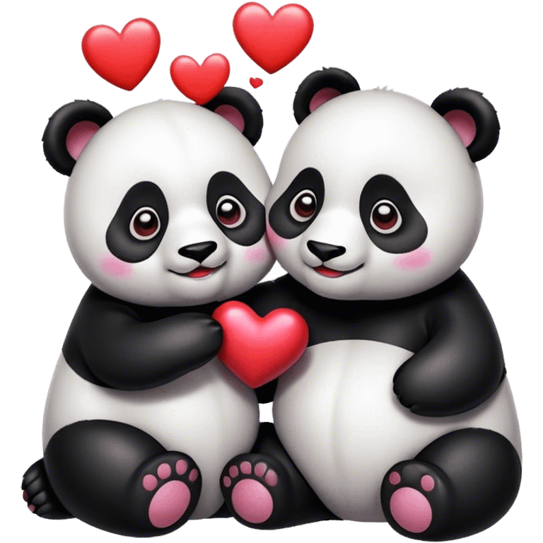 Panda in love  emoji