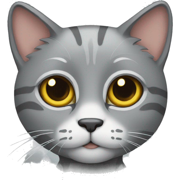 Grey cat emoji