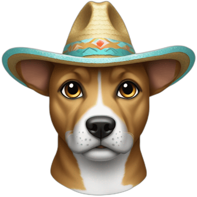 perrito con sombrero de año nuevo 2024 emoji