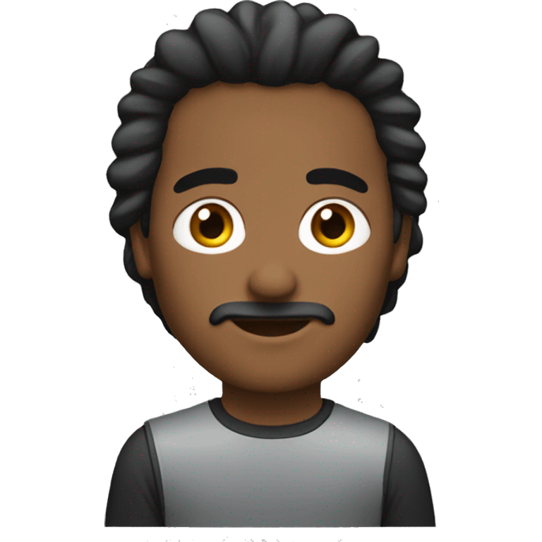 chico con anteojos, mullet, pelo negro emoji