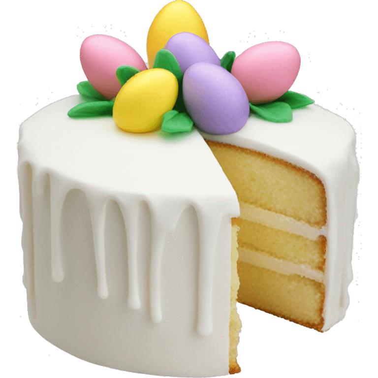 Easter white cake emoji