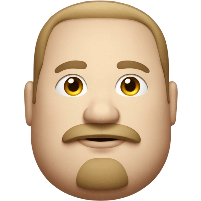 Fat white guy with gotee and mustache  emoji