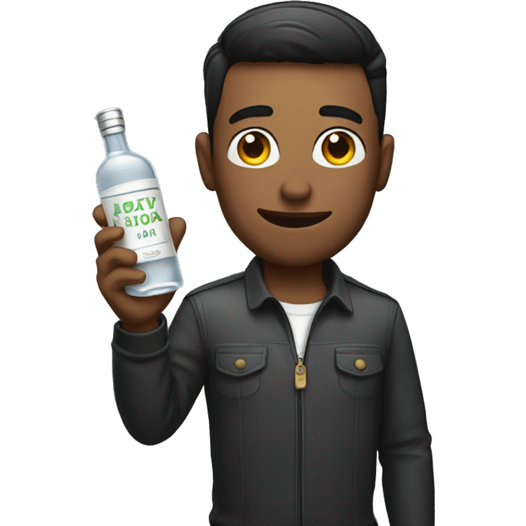 Gay men holding vodka  emoji