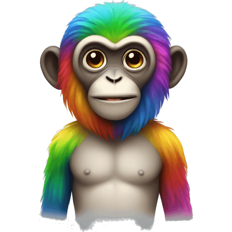 Rainbow monkey emoji