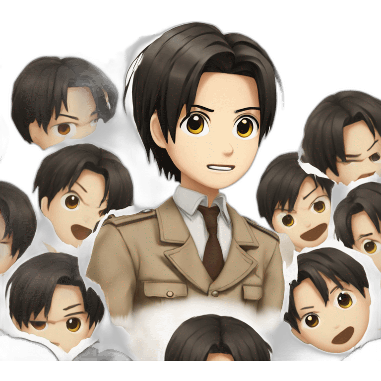 Levi Ackerman from attack in titan emoji