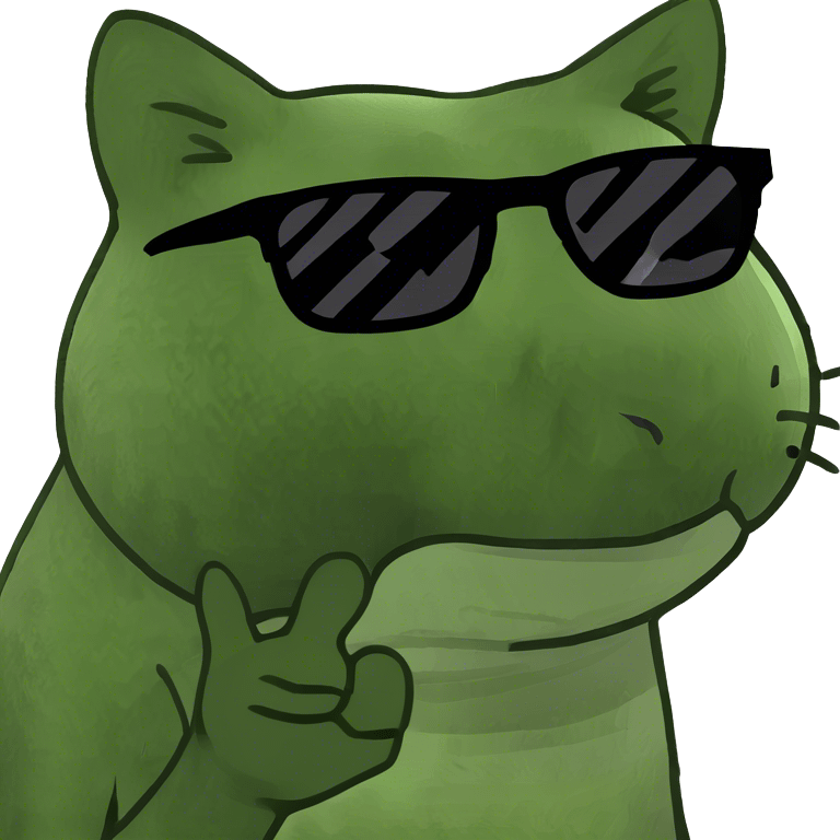 Cat with sunglasses emoji