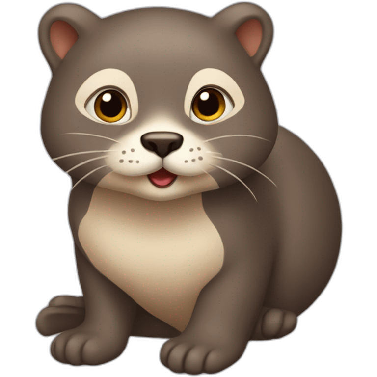 Chat sur loutre emoji