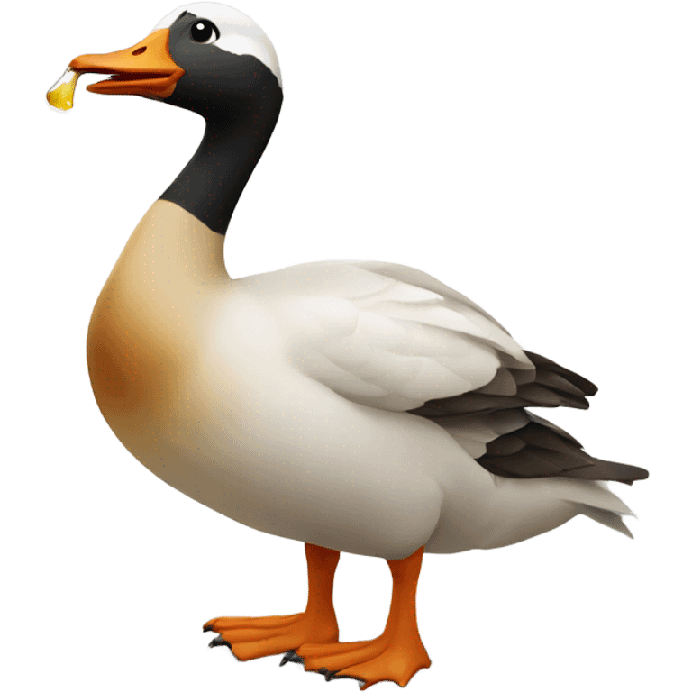 Goose drinking beer emoji