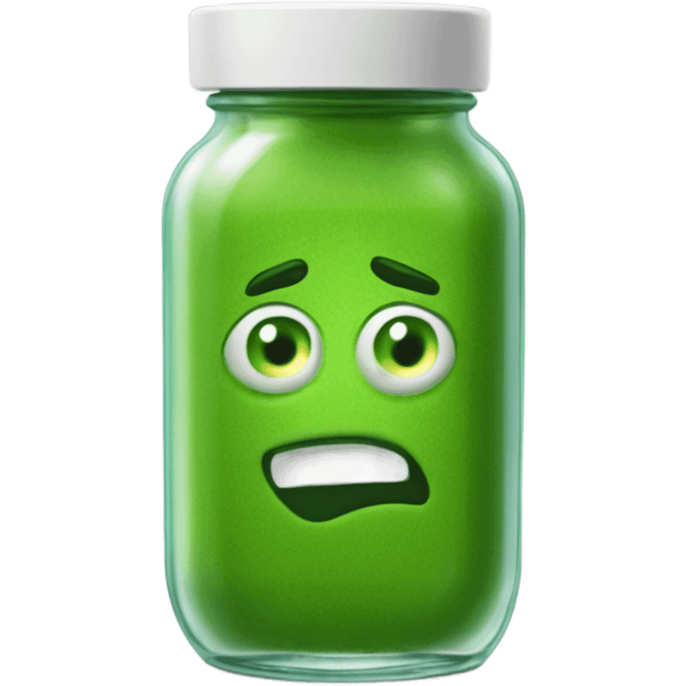 Glass jar with green purée seasoning inside that says “SOULFRITOS” on the jar emoji