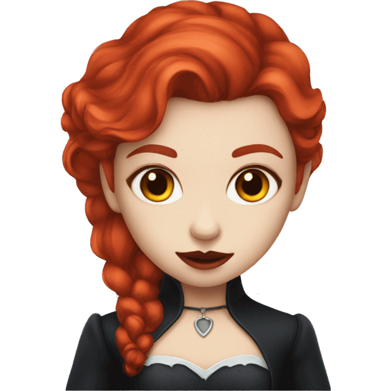 vampire girl with red hair and fair skin emoji