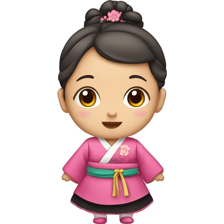 Baby girl wearing hanbok emoji