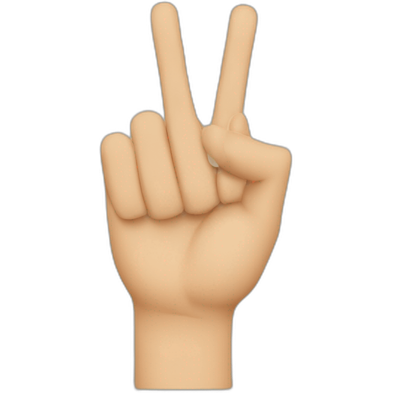 Two hand making sign of gun, using three fingers up and two closed palm to palm emoji