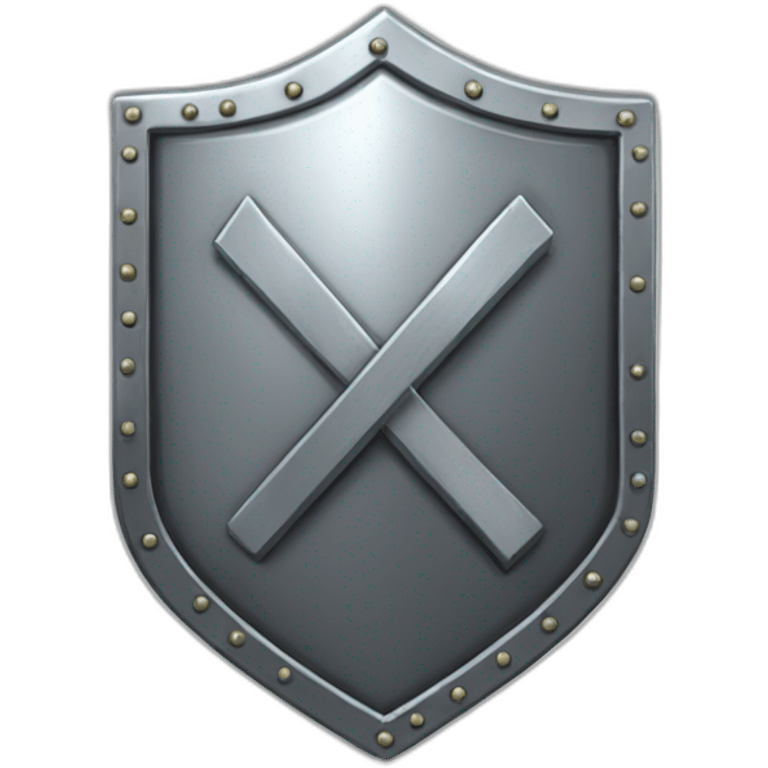 Metal checkmark on shield emoji