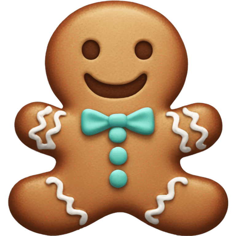 Pastel gingerbread man emoji