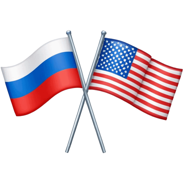 flags of russia and usa emoji