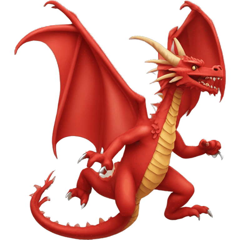 Red dragon  doing a s whit it’s body  emoji