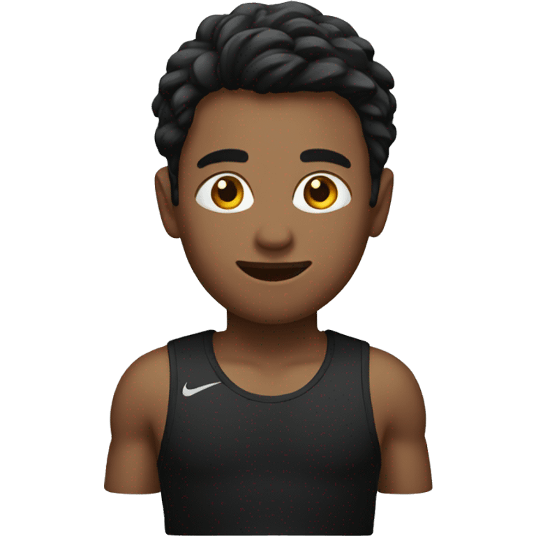 runner with black shirt emoji