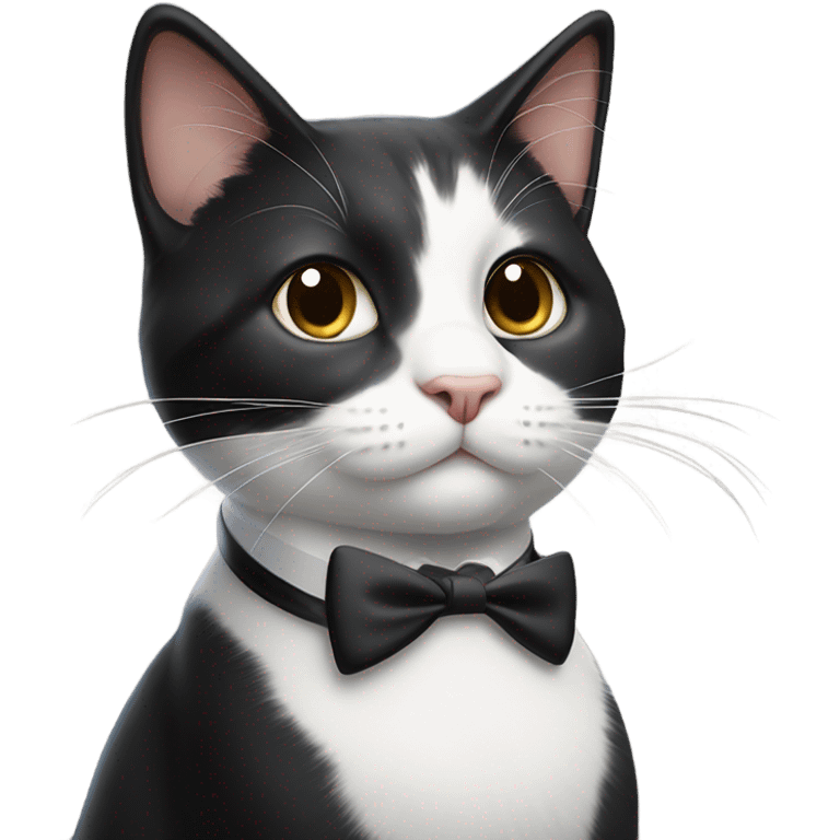 Tuxedo cat emoji