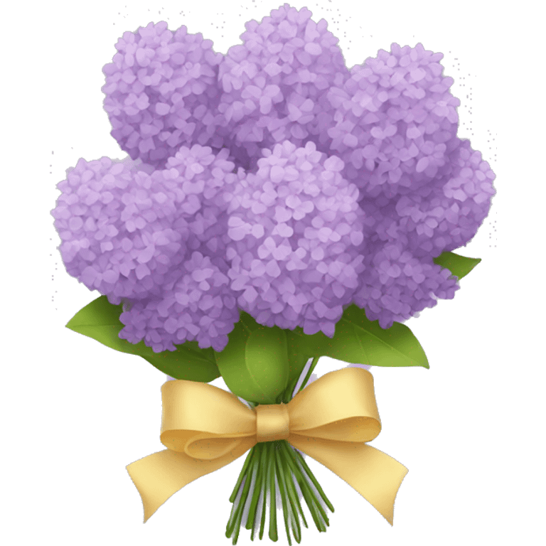 lilac flower bouquet with a bow tie emoji