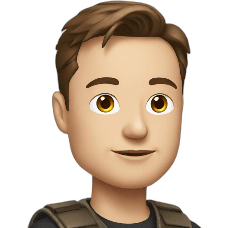 Elon musk wearing a sare emoji