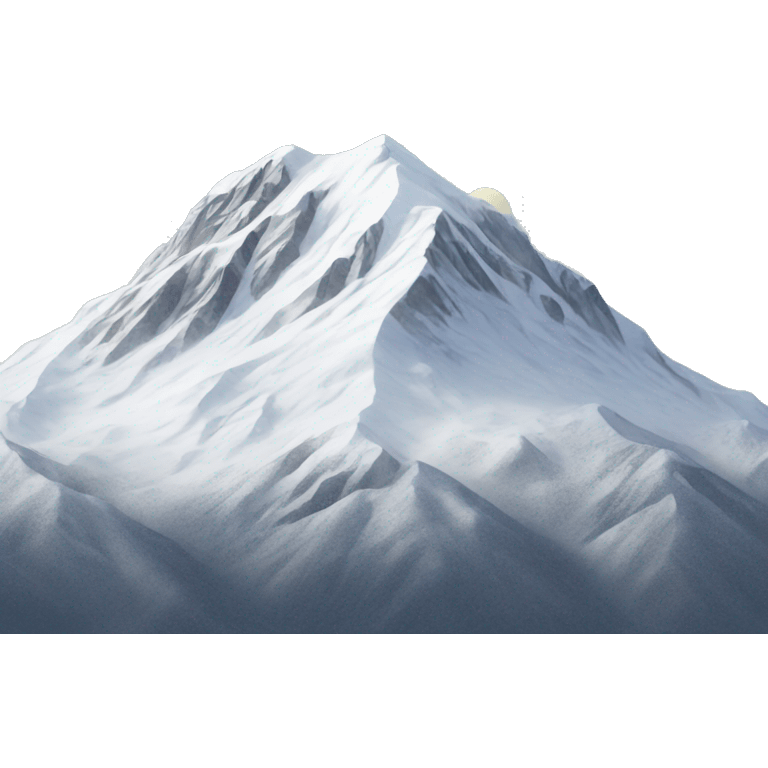 A mountain with a dusting of snow on its summit emoji