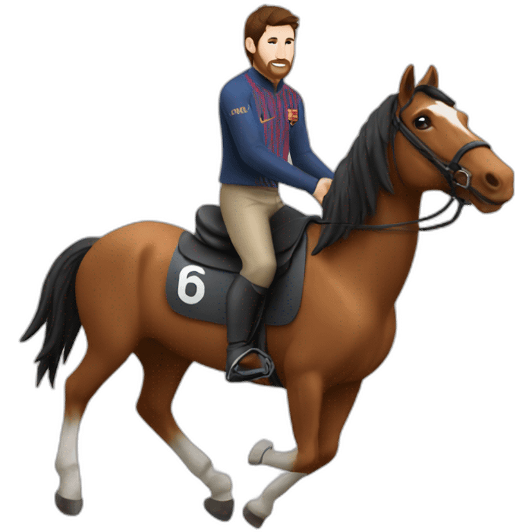 Messi horse riding emoji