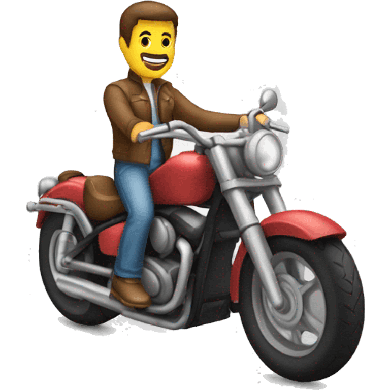 Hombre moto cierra emoji