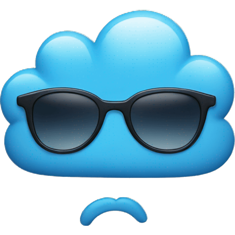 Blue cloud wearing sunglasses emoji