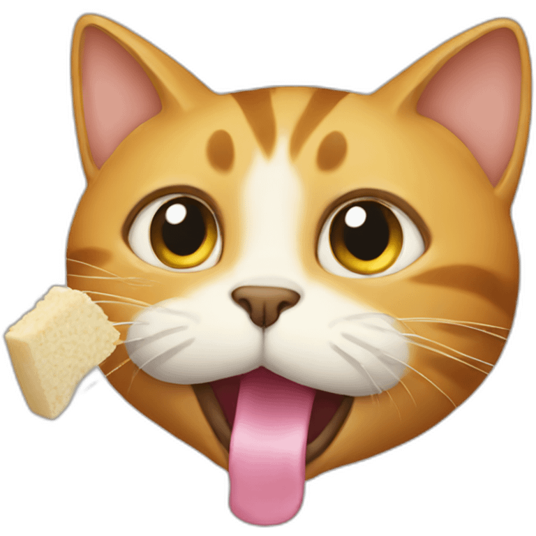 cat eats emoji