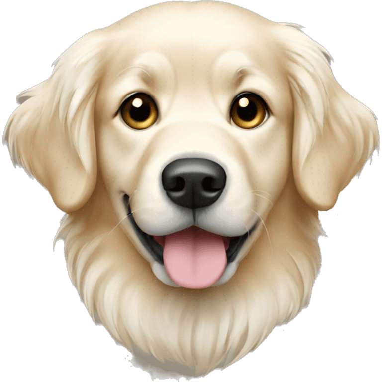 Golden retriever white fur  emoji