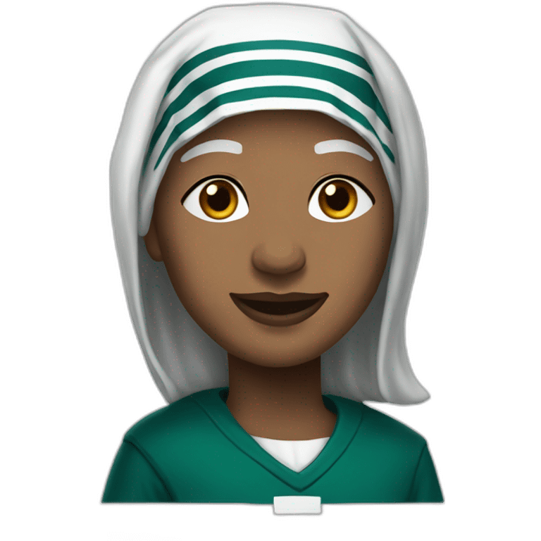 Mother Theresa in Eagles jersey emoji