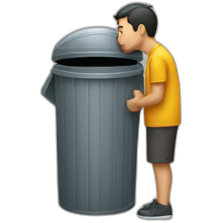 Man kissing bin emoji