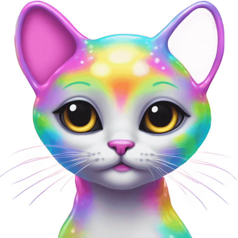 Lisa frank alien cat with antennas on head ￼ emoji