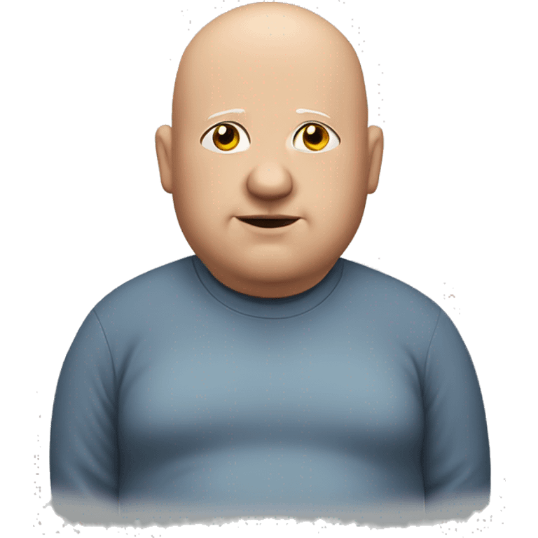 Fat bald man emoji