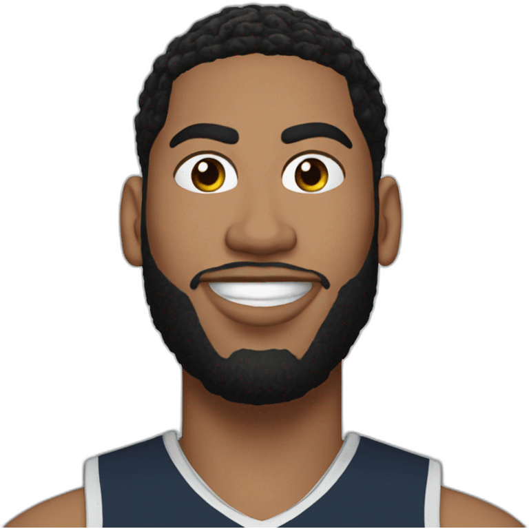 Anthony Davis, with a bubble caption above his saying me emoji