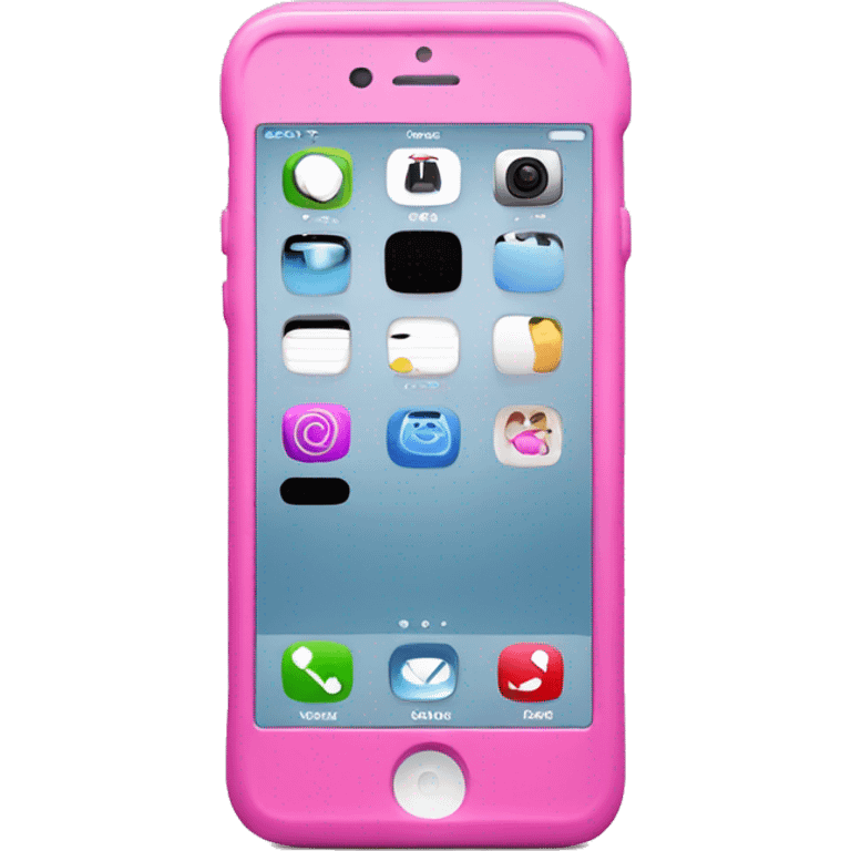 Pink Iphone 15 plus emoji