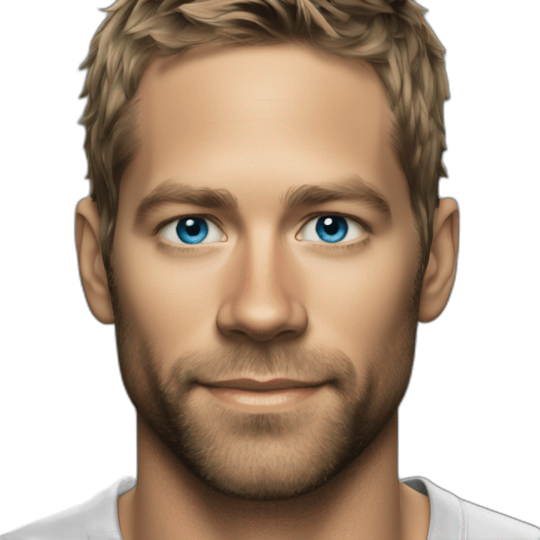 actor paul walker blue eyes with a t-shirt on emoji