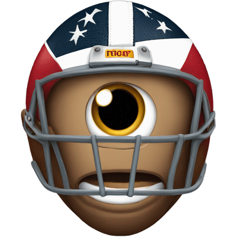 Football with eyes emoji