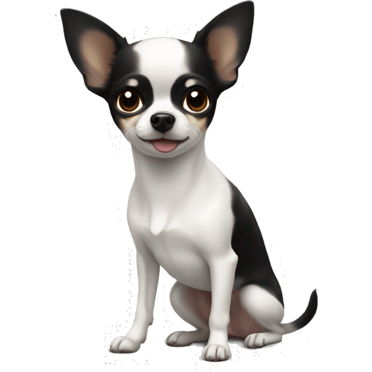 White and black chihuahua emoji