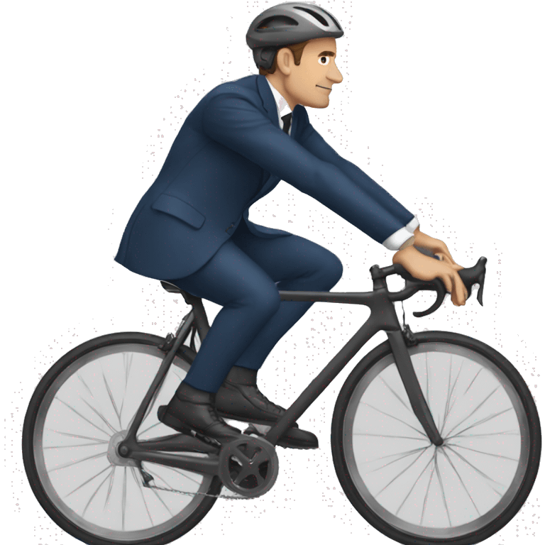 Macron sur velo emoji