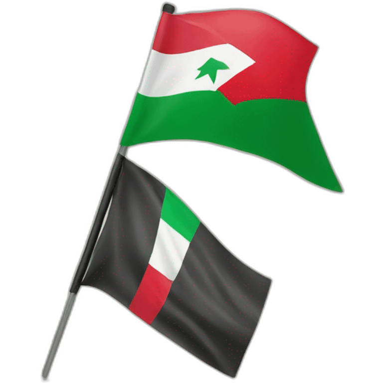 semangka with flag palestine emoji