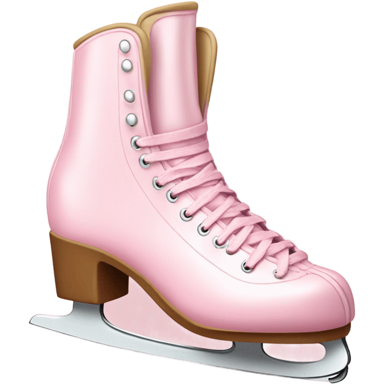 aesthetic pastel pink ice skates emoji