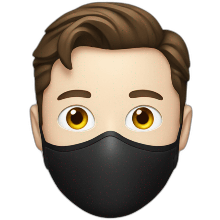 elon musk with gloves and mask emoji